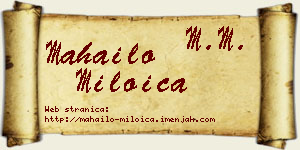 Mahailo Miloica vizit kartica